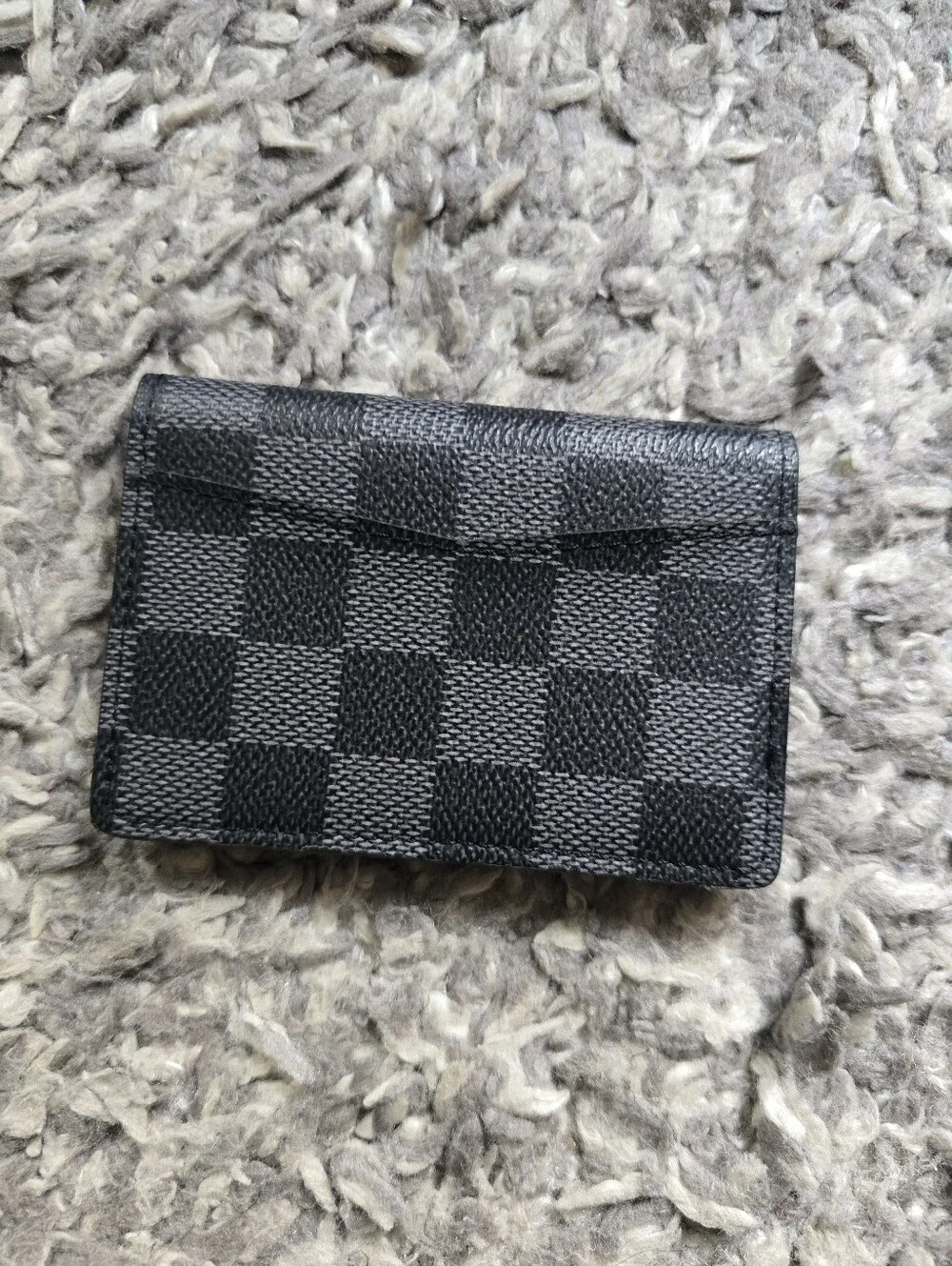 Black & Gray Checkered Pocket Card Organizer